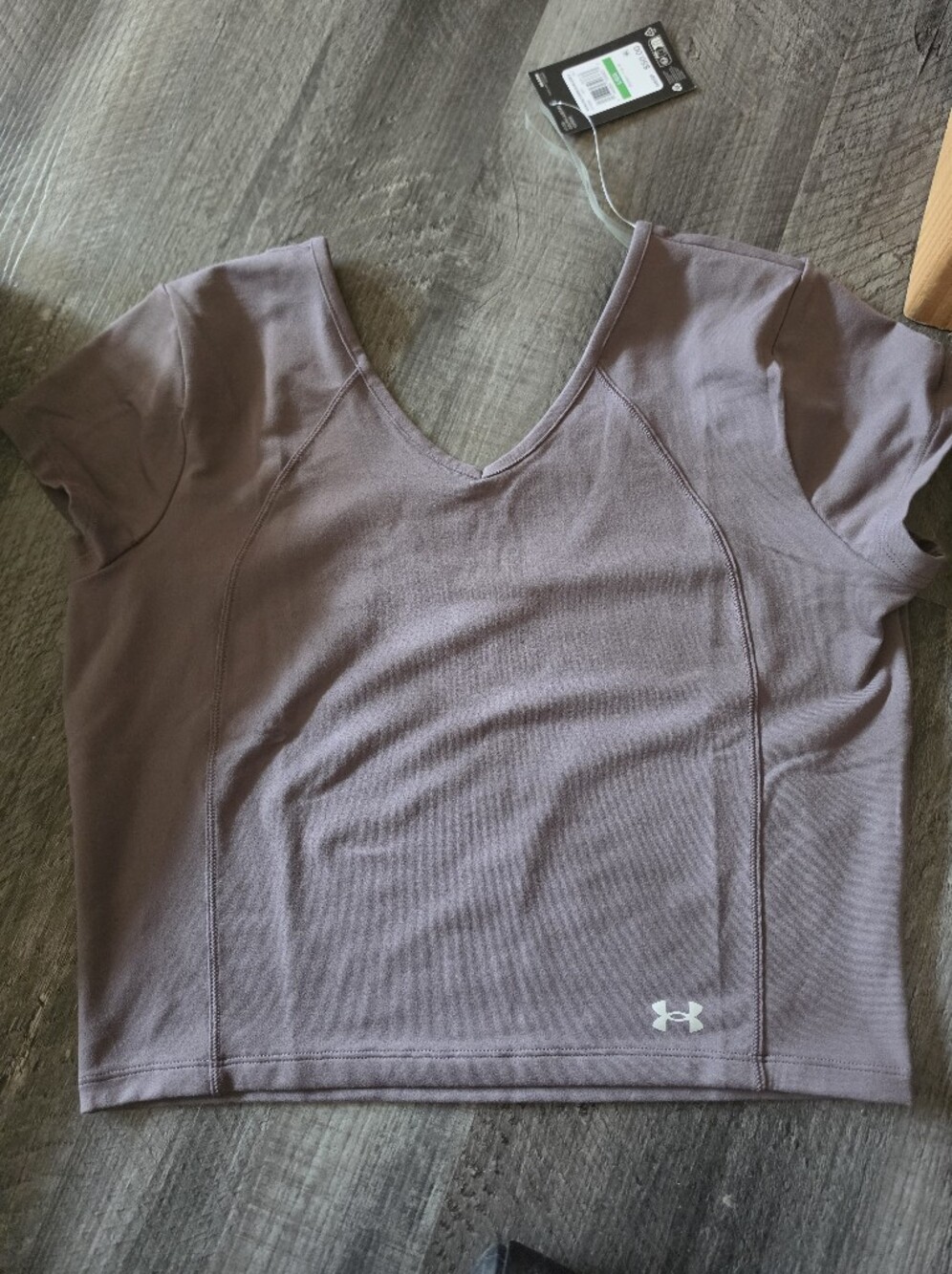 UNDER ARMOUR Fitted Movement Crop Top Size L Dusty Mauve
